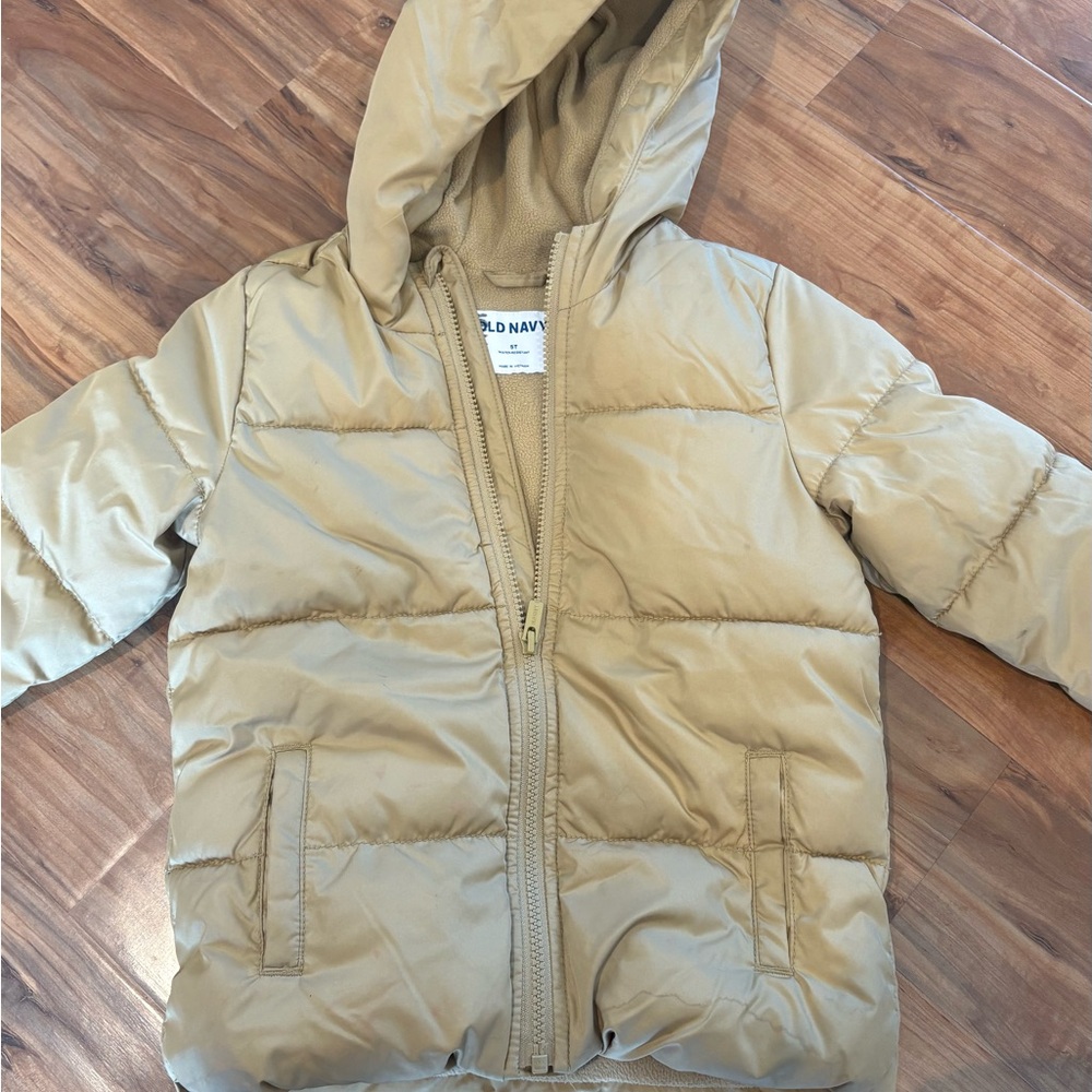 Old Navy Kids Tan Puffer Jacket